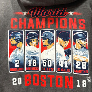 NWT Boston Red Sox Hoodie Sweatshirt Mens Full Zip World Champions 2018 Large